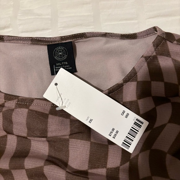 NWT UO ruched mini dress 🤎 - Picture 5 of 6